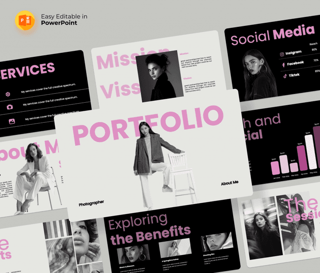 About Me – Portfolio PowerPoint Presentation Template