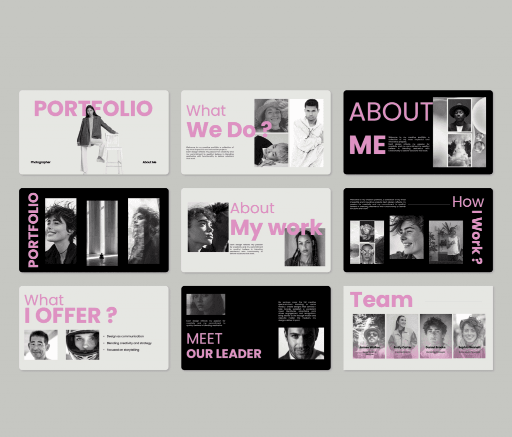 About Me – Portfolio PowerPoint Presentation Template