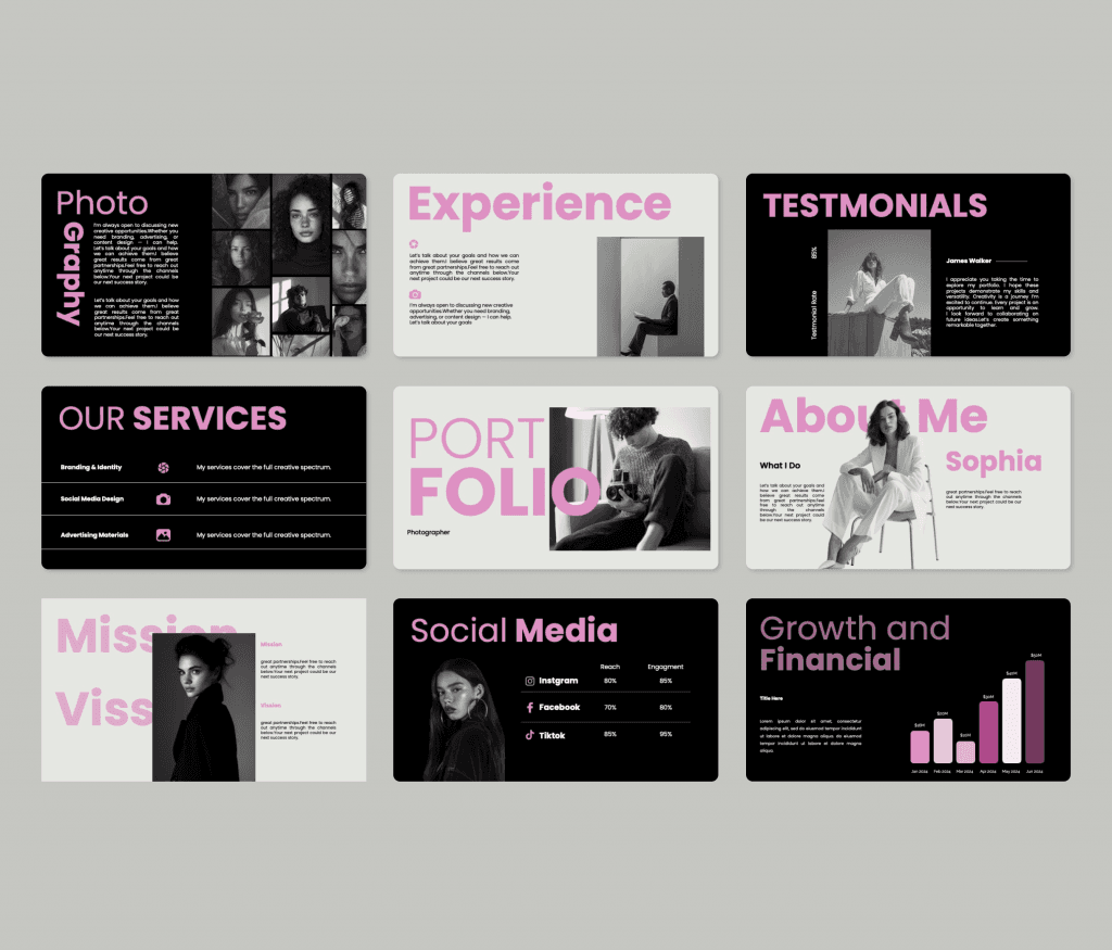 About Me – Portfolio PowerPoint Presentation Template