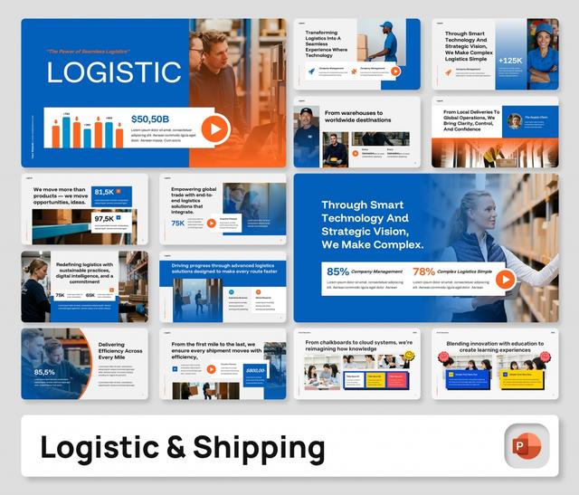 Logistic & Shipping PowerPoint Presentation Template