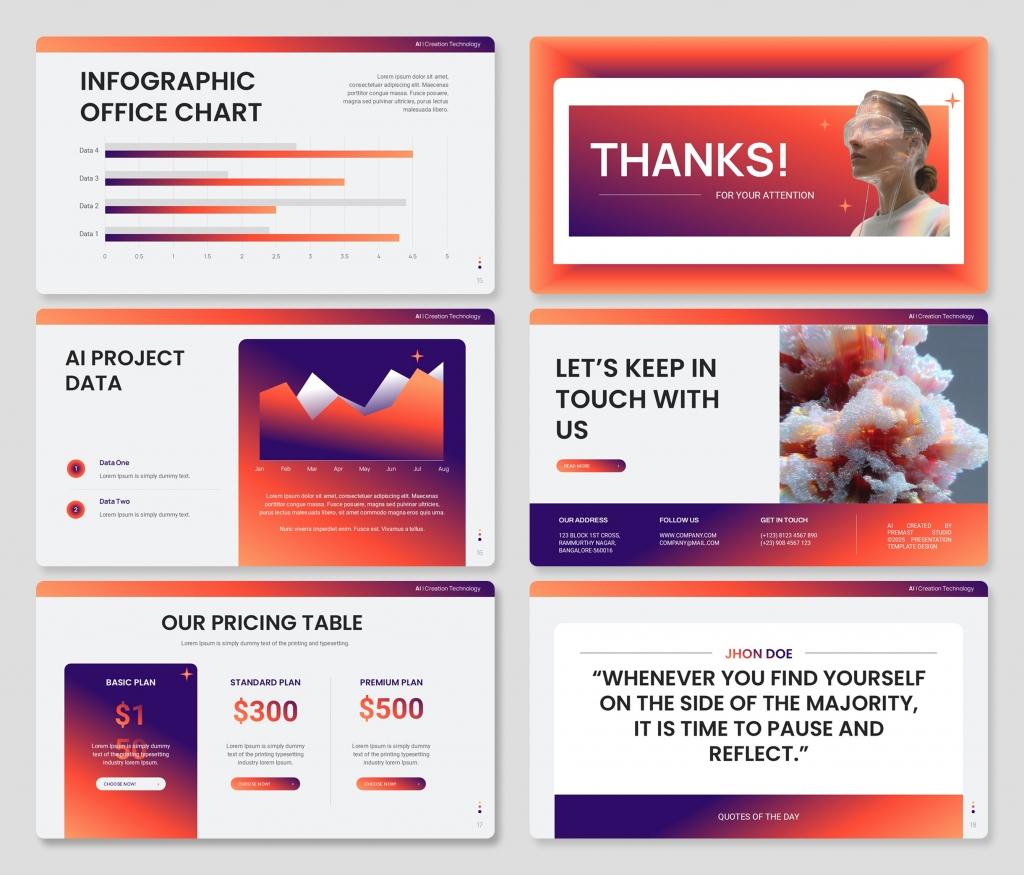 AI Creation Technology PowerPoint Presentation Template