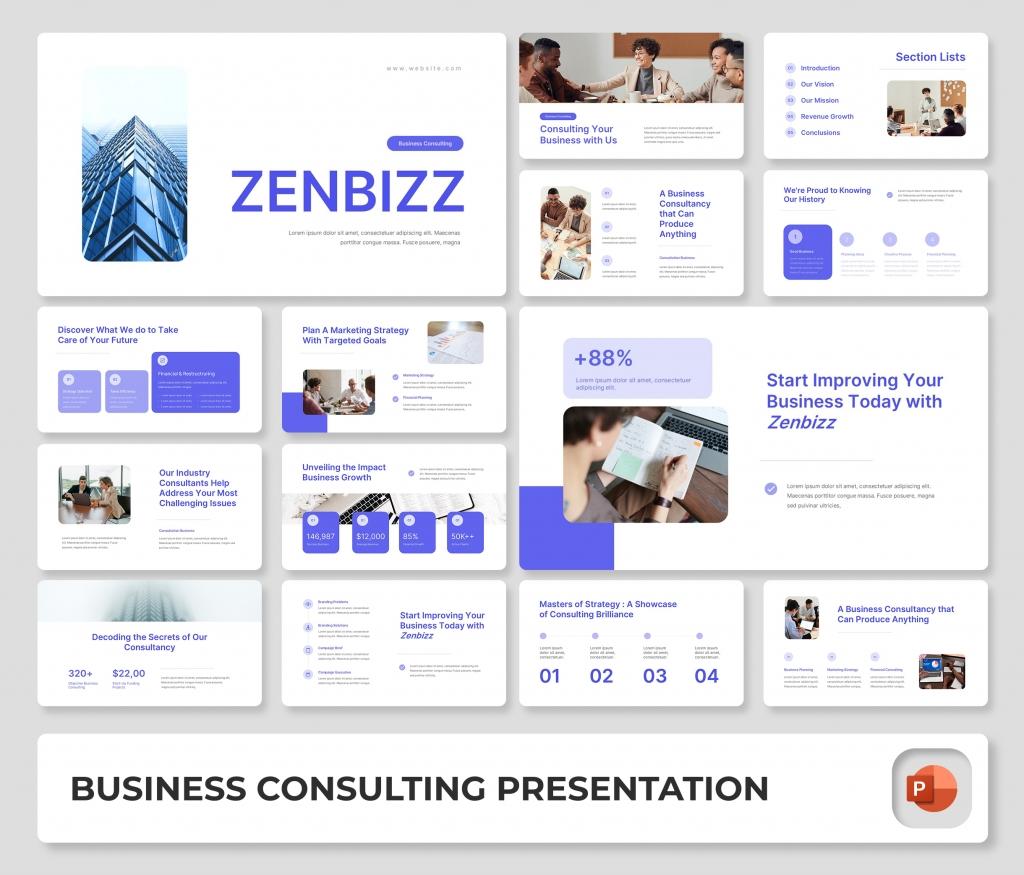 Zenbizz - Business Consulting PowerPoint Presentation Template