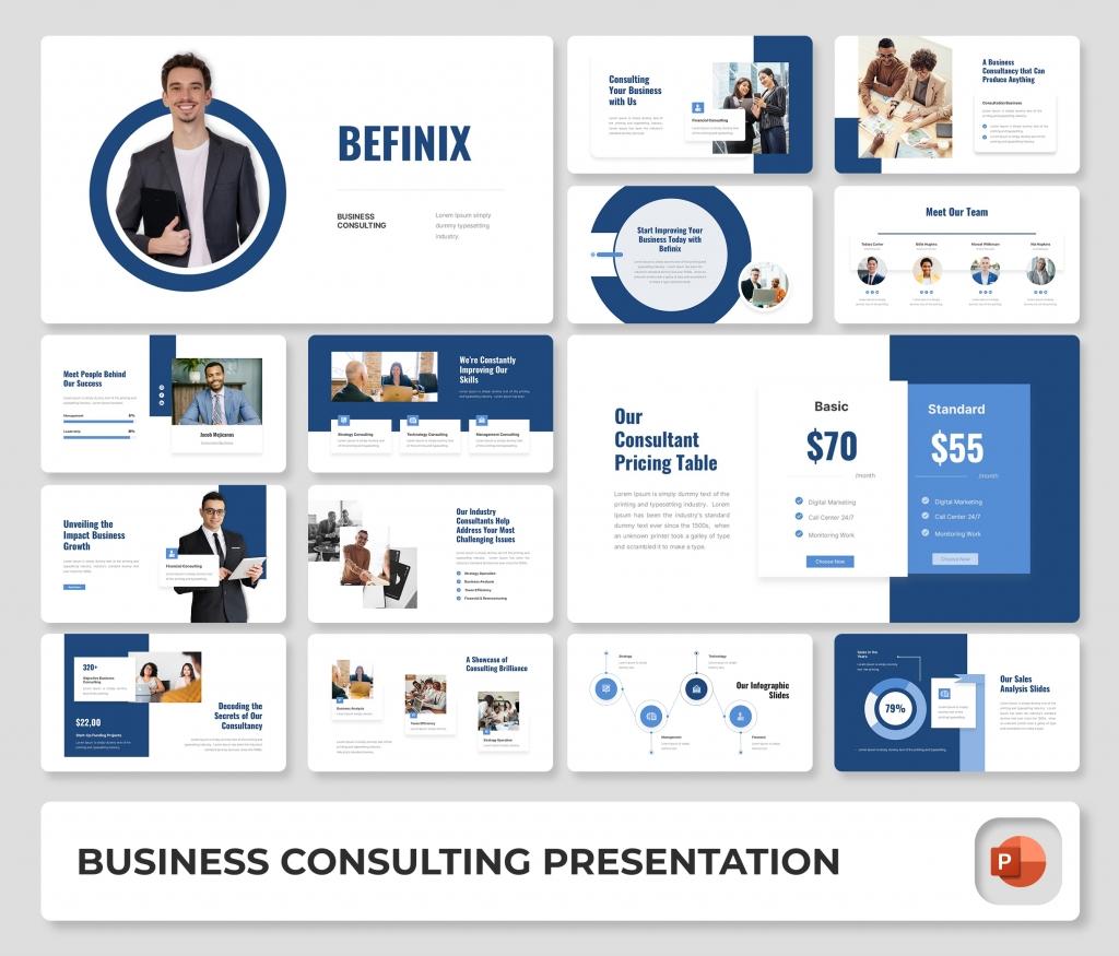 Befinix - Business Consulting PowerPoint Presentation Template
