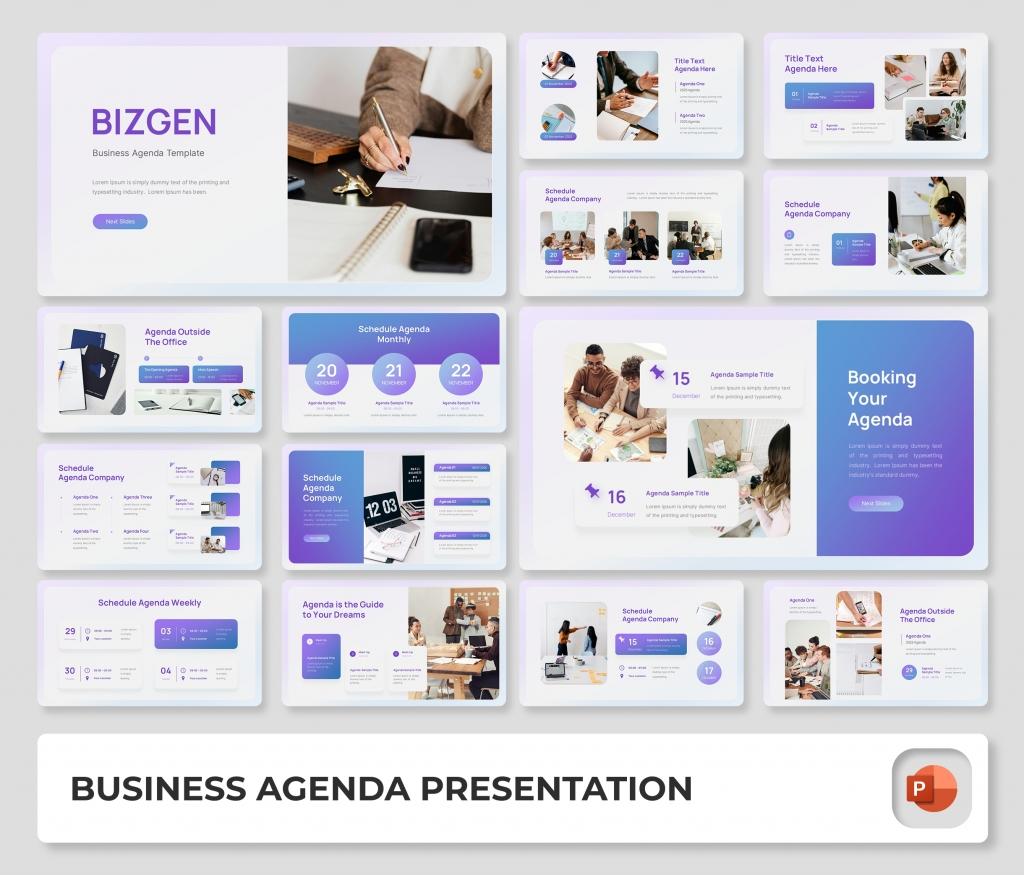 Bizgen - Business Agenda PowerPoint Presentation Template