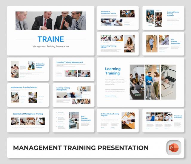 Traine – Management Training PowerPoint Presentation Template