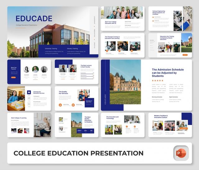 Educade – College Education PowerPoint Presentation Template