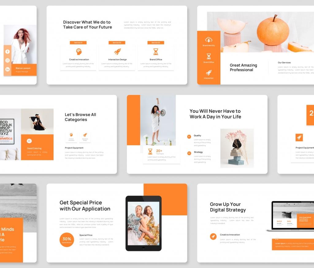 Multive - Orange Multipurpose PowerPoint Presentation Template