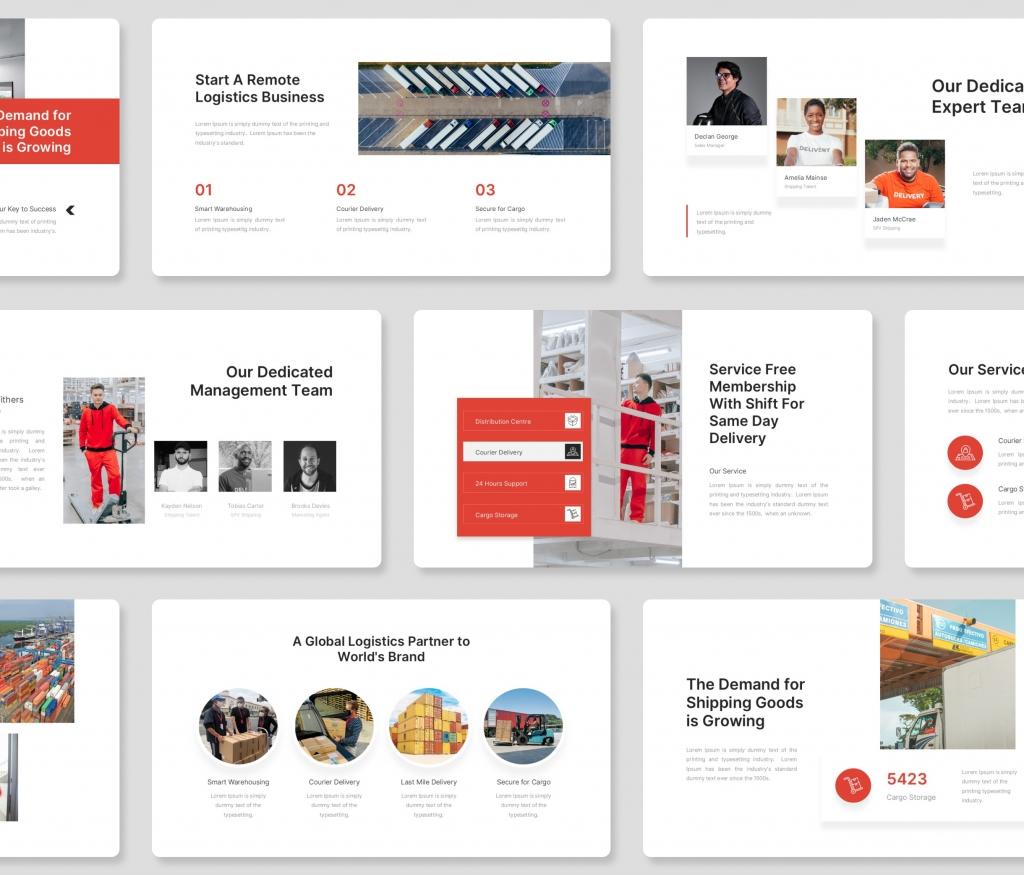 Express - Logistic & Shipping PowerPoint Presentation Template