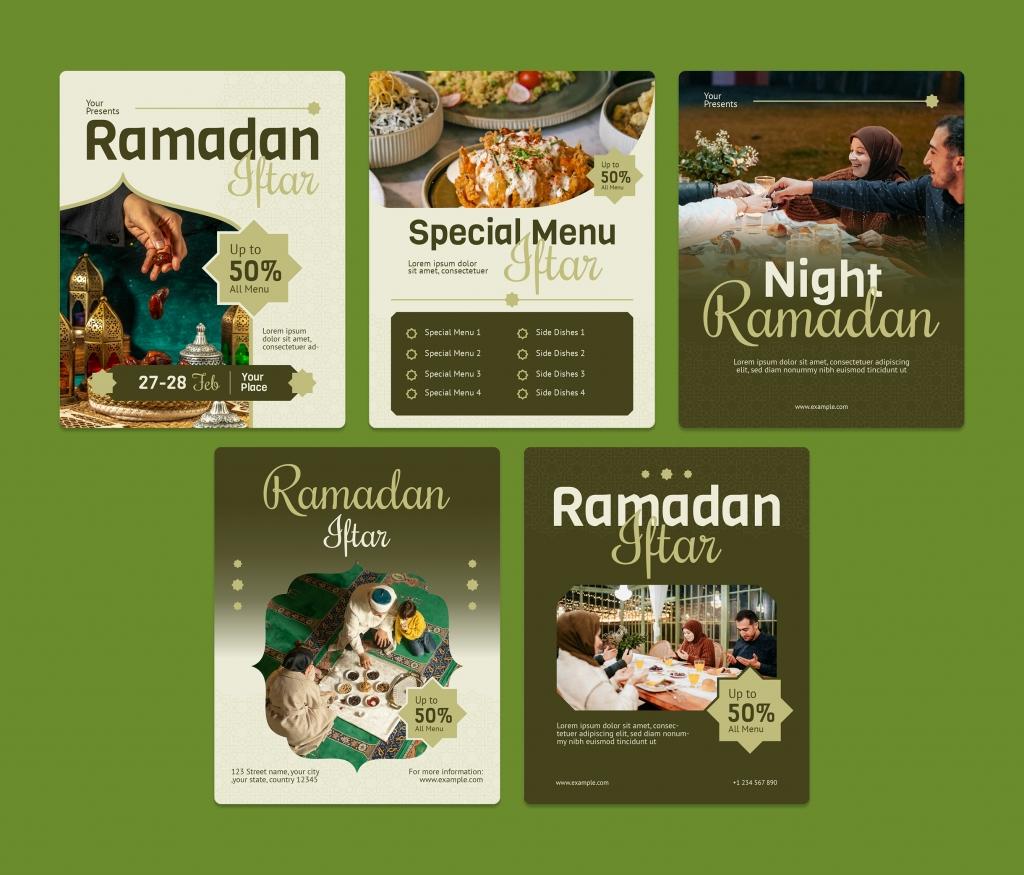 Ramadan Instagram Post Template Set