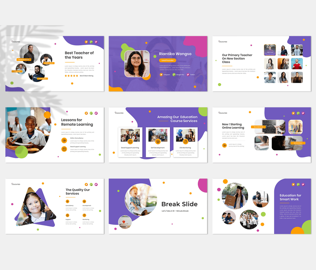 education course powerpoint templates