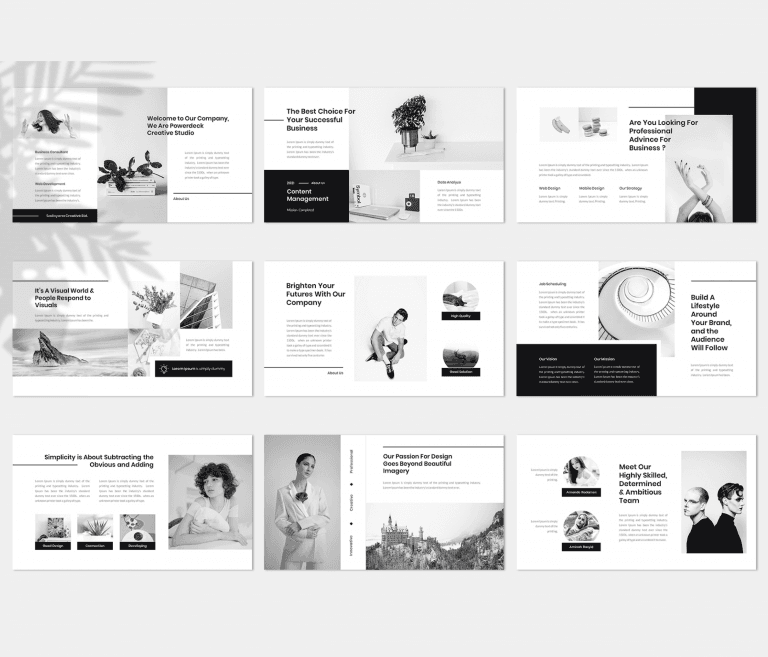 Google Slides Minimal Presentations Templates