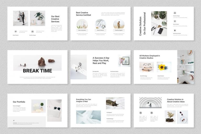 Google Slides Minimal Presentations Templates