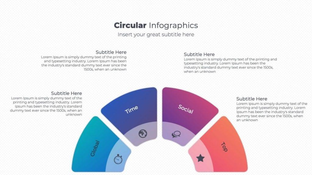 4 item circular infographic