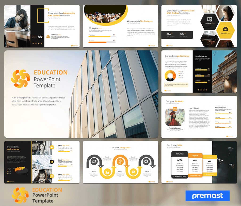 Education Presentation Free PowerPoint Template