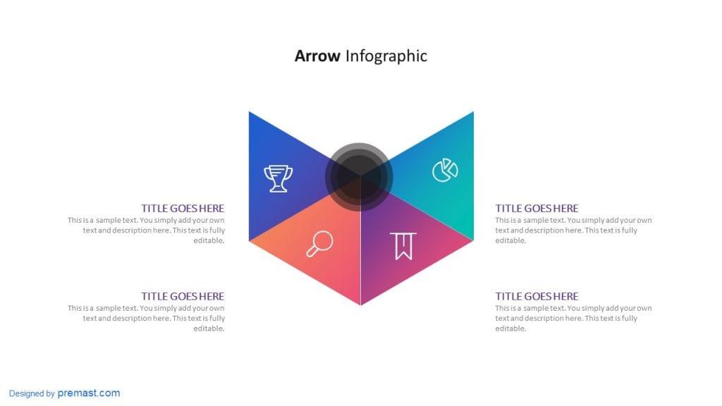 4 elements arrow infographic