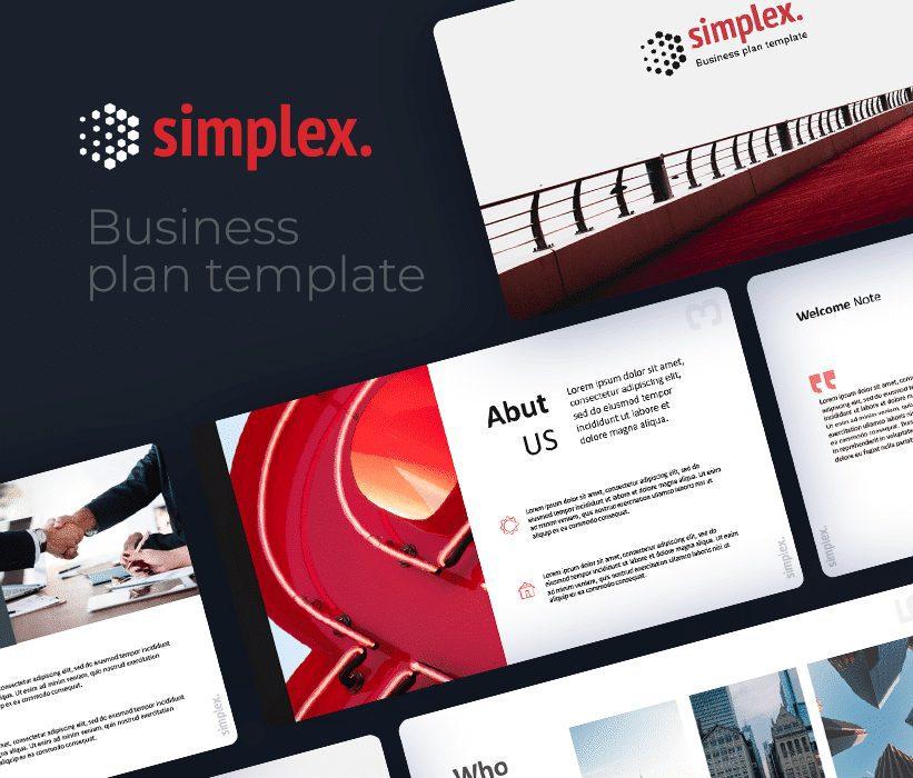 Simplex – Free Minimal Business Plan PowerPoint Template