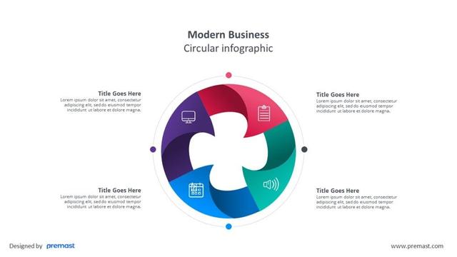 Modern Business Circular infographic