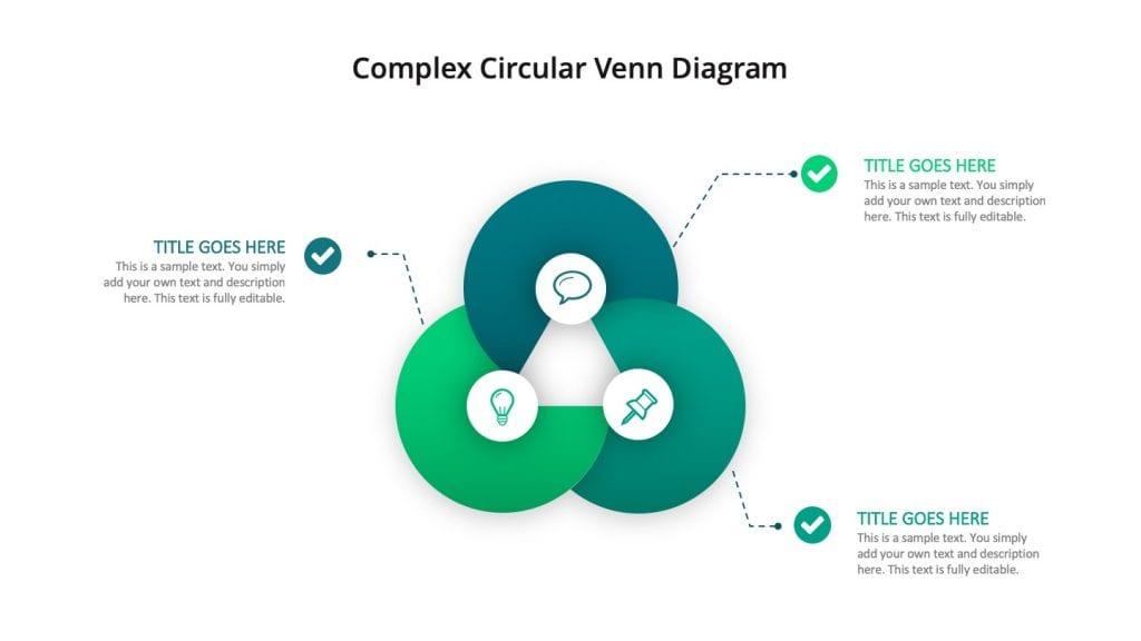 Complex Circular Venn Diagram Powerpoint template