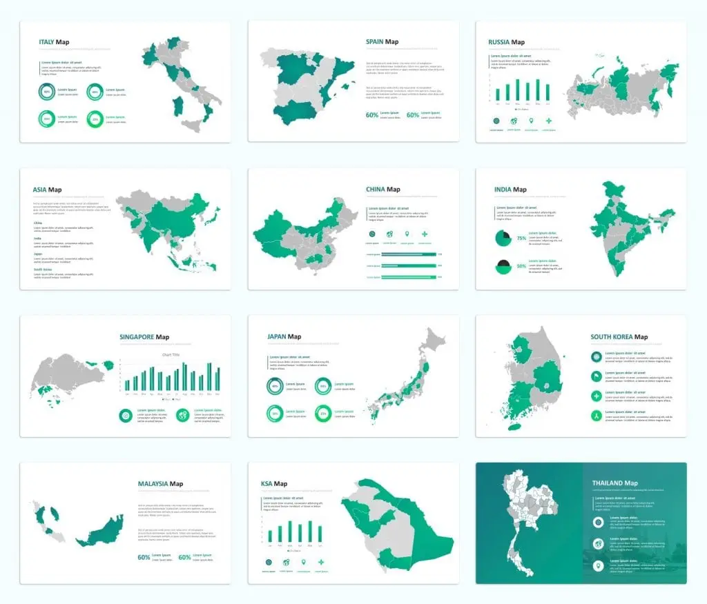 World Map PowerPoint Template | Editable Globe PPT