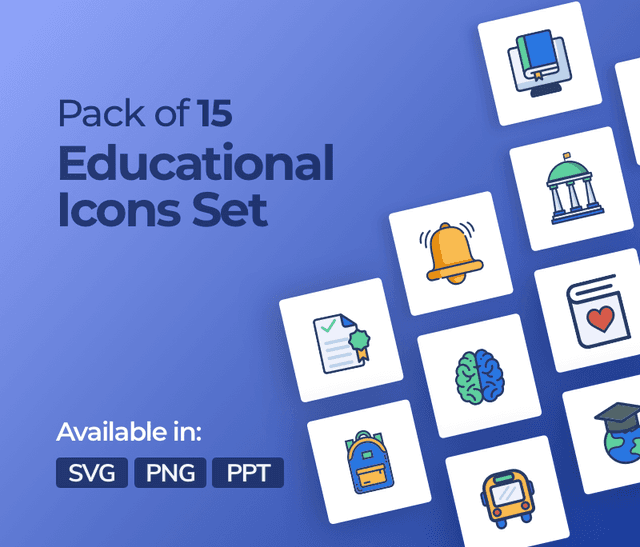 15 Education Icons Pack
