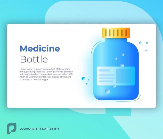 Medicine Bottle powerpoint slide template