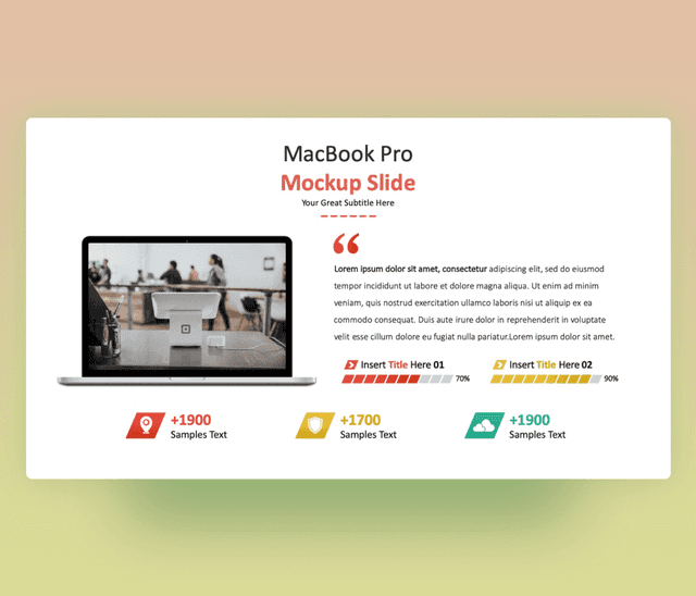 MacBook Pro Mockup PowerPoint Template