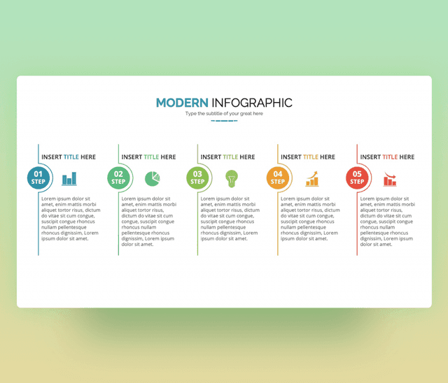 Modern Infographic 5 steps