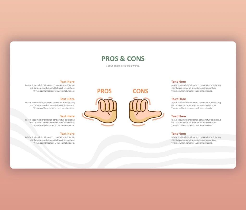 Pros and Cons PowerPoint Template Free PPT
