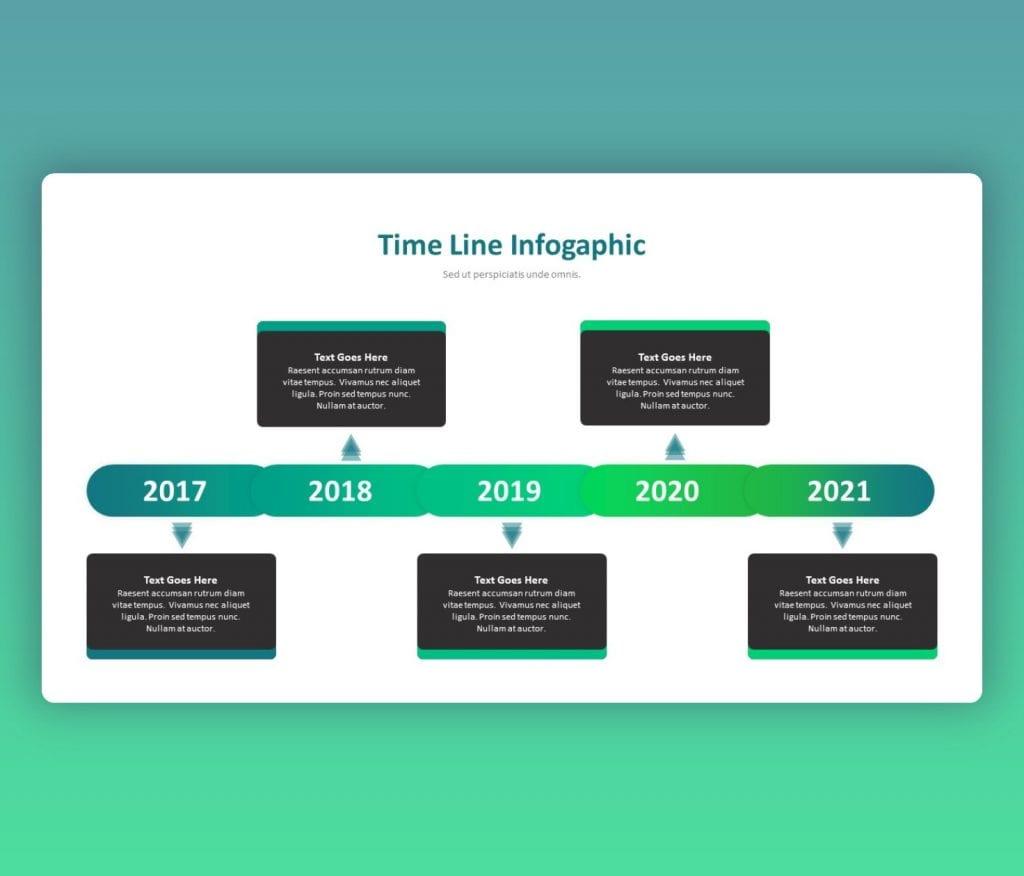 Free Timeline Infographic PowerPoint Slide