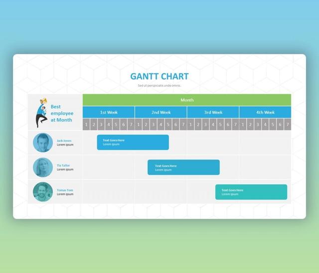 GANTT Chart Free PowerPoint Slide for your Organization Team