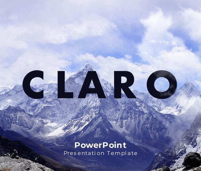 Claro – Free Minimal PowerPoint Presentation Template