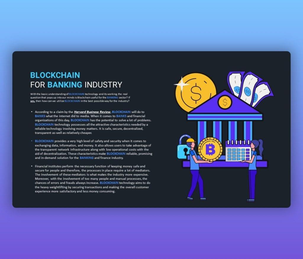 Blockchain for Banking Industry PPT Template