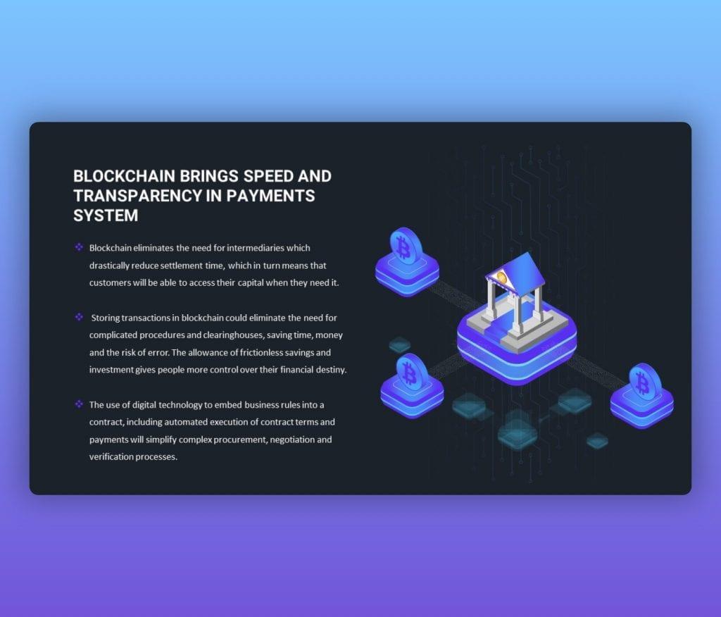 Blockchain Brings Speed and Transparency in Payment Systems PPT