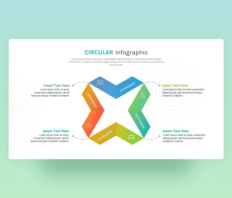 Circular infographic powerpoint template