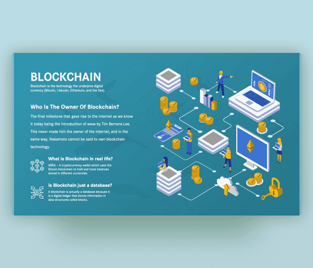 What is the Blockchain &amp; How Does it Work | PPT Template