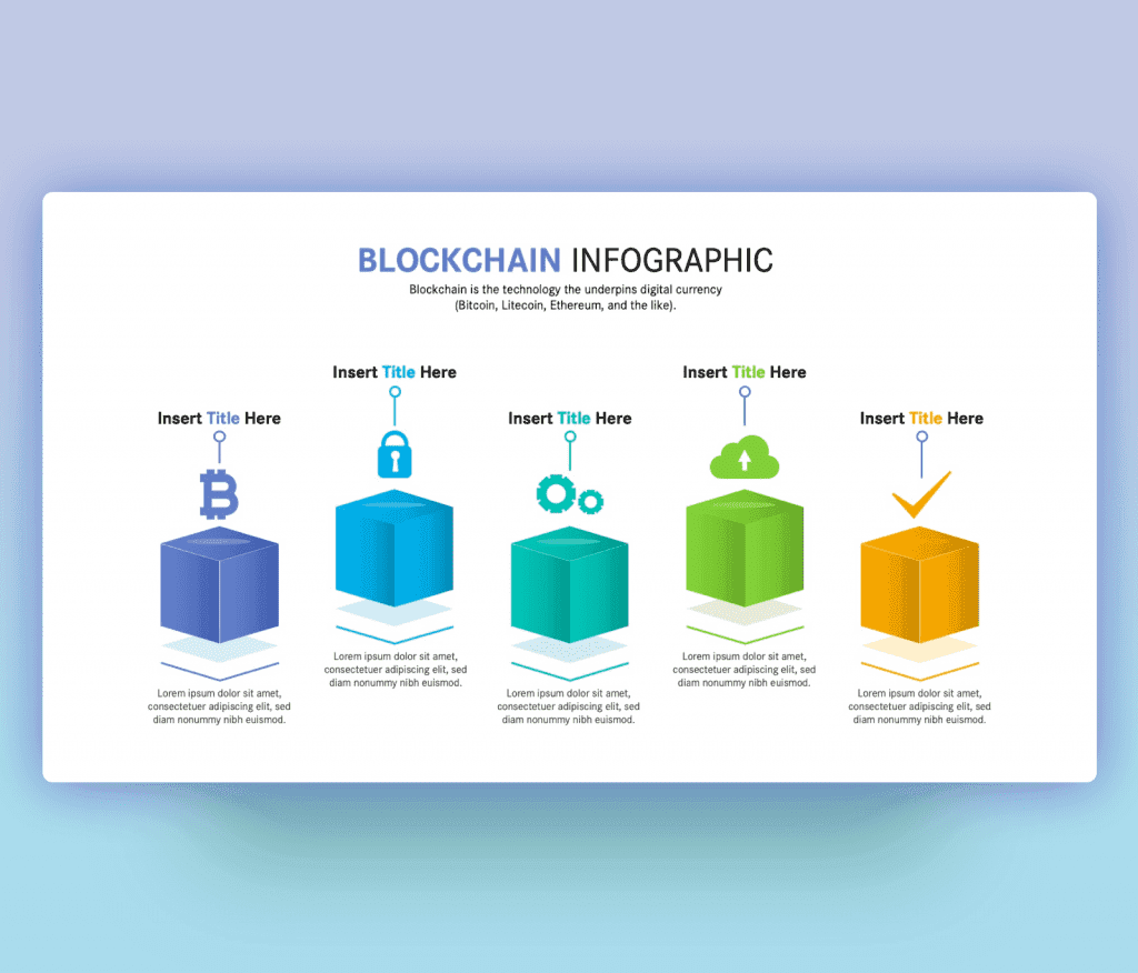 Free Blockchain Technology Infographic PPT