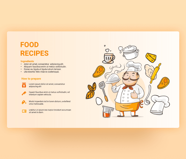 Food Recipe PowerPoint Template Free Download PPT