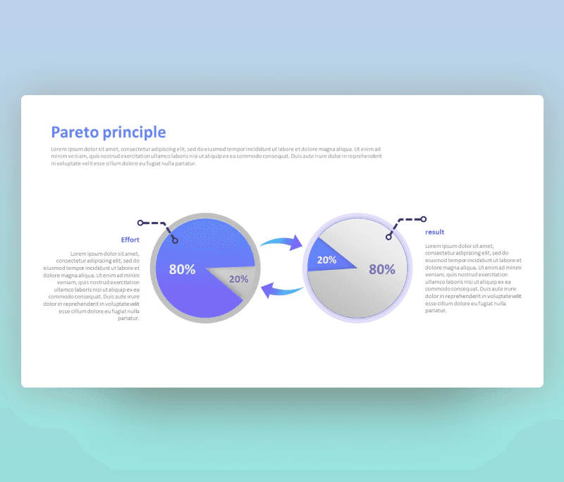 Pareto Principle Circular Infographic PowerPoint Template