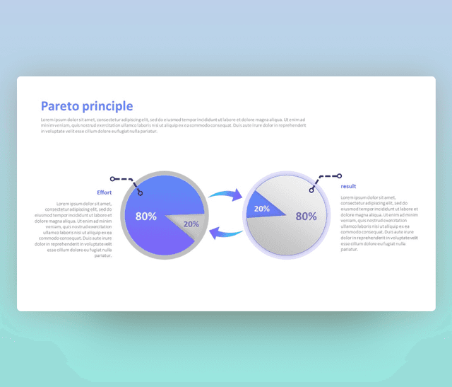 Pareto Principle Circular Infographic PowerPoint Template