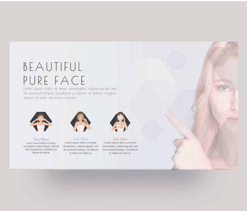 Beautiful Face - Beauty and Skin Care PowerPoint Template
