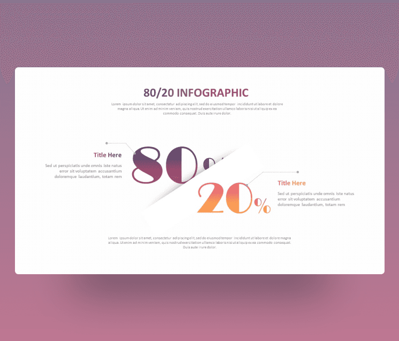 80/20 (Pareto Principle) PowerPoint Infographic