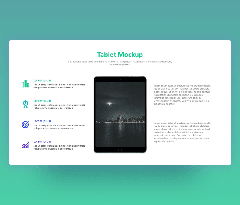 Tablet Mock up PowerPoint Template Free