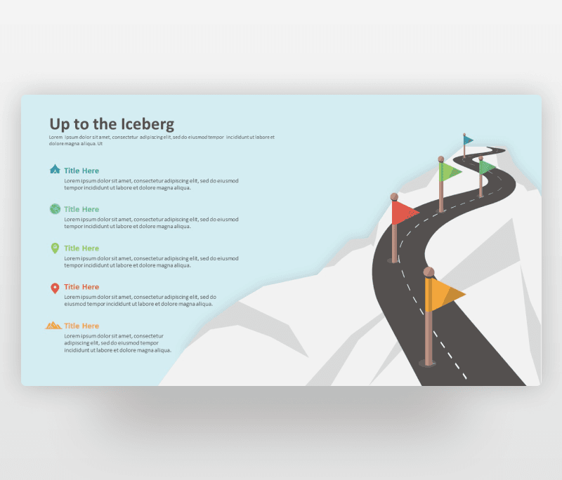 Up to the Iceberg - Roadmap PowerPoint Template