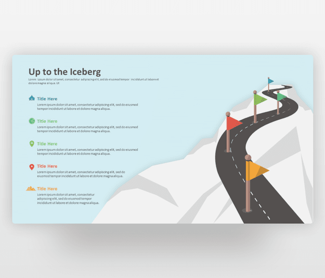 Up to the Iceberg – Roadmap PowerPoint Template
