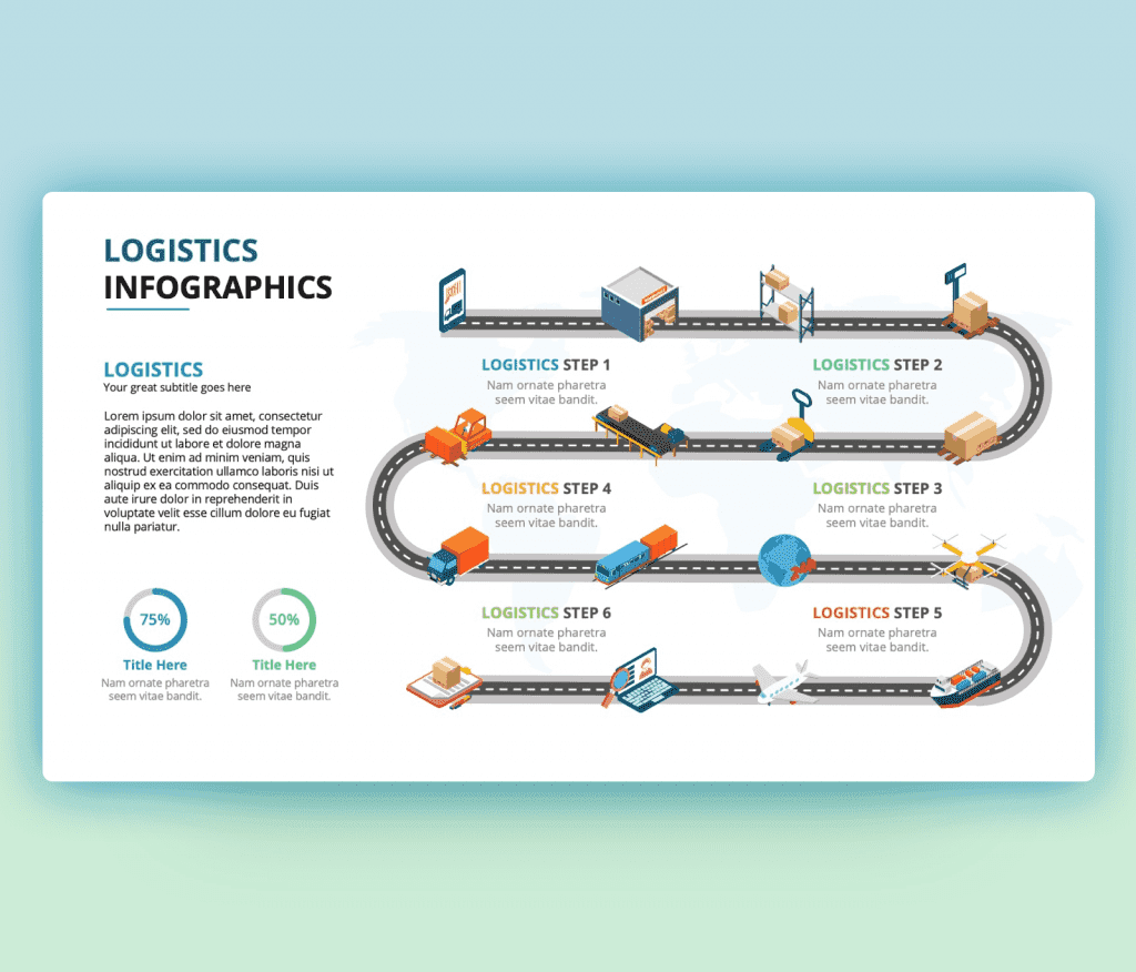 Logistic Infographic PowerPoint Slide Template
