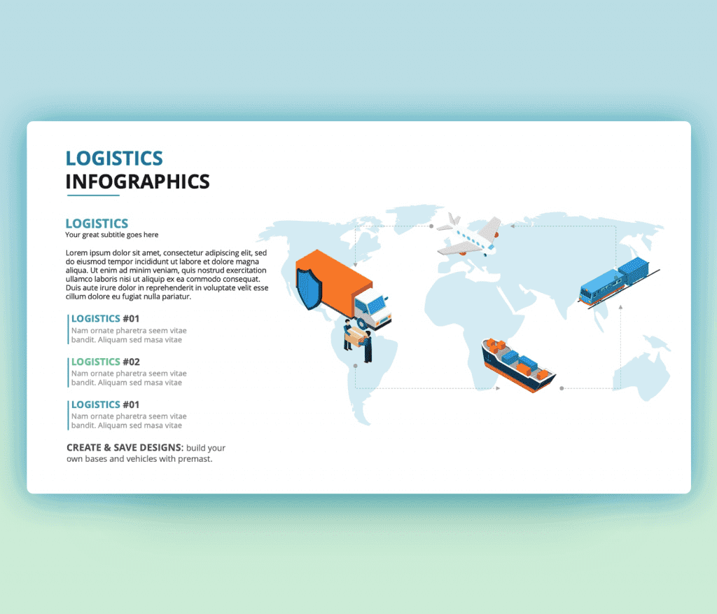 Logistic PPT - Infographic PowerPoint Template