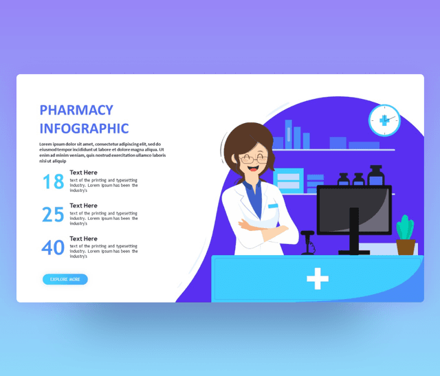 Pharmacy Infographic PowerPoint Template – Free PPT