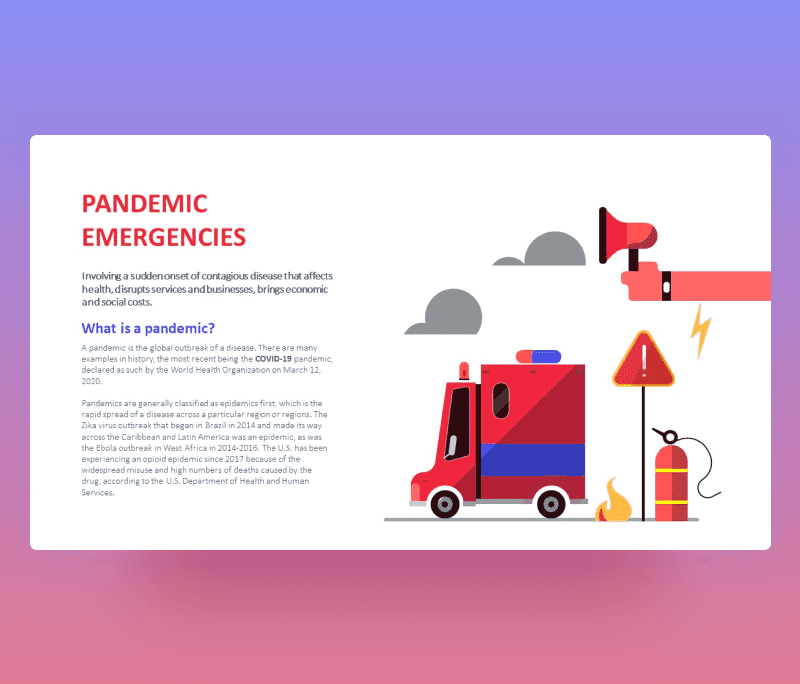 Pandemic Emergency PowerPoint PPT Template