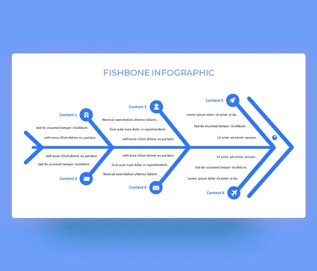 Fishbone Diagram Infographic PowerPoint Template