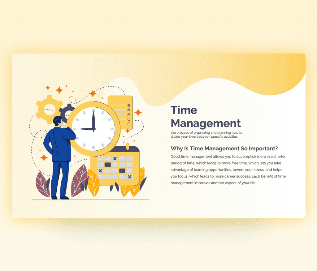 Free Modern Time Management PowerPoint Template